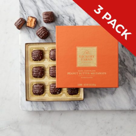3 Pack - Dark Chocolate Peanut Butter Meltaways | Hickory Farms