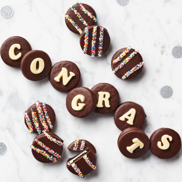 Congratulations Chocolate Covered Sandwich Cookies | Hickory Farms