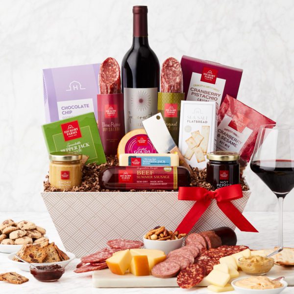 Deluxe Charcuterie & Sweets Gift Set with Wine | Hickory Farms