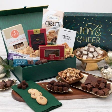 Gourmet Holiday Fudge and Cookies Gift Box