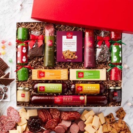 Grand Holiday Meat & Cheese Gift Box | Holiday Gift Basket | Christmas Baskets | Hickory Farms