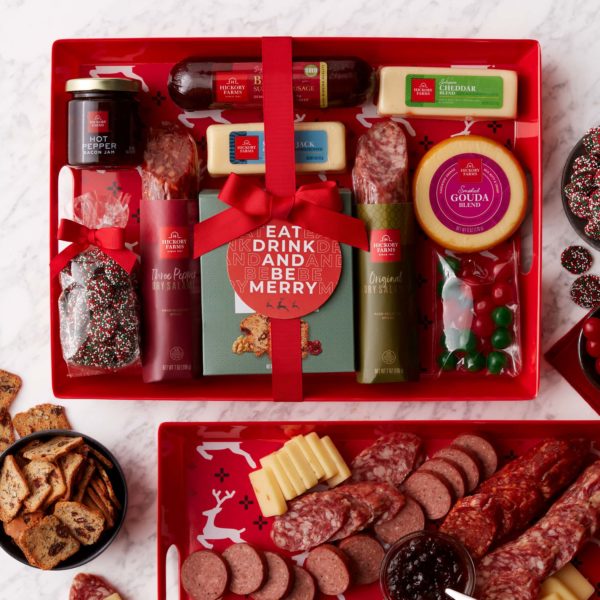 Holiday Entertaining Gift Set | Christmas Serving Tray with Meat & Cheese | Christmas Food Gifts | Hickory Farms | Hickory Farms