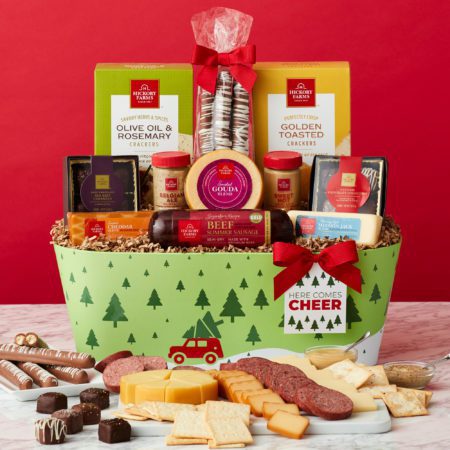 Holiday Gift Basket with Chocolate, Meat & Cheese | Gourmet Gift Basket | Hickory Farms