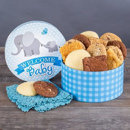 Welcome Baby Boy Cookie & Brownie Gift Box