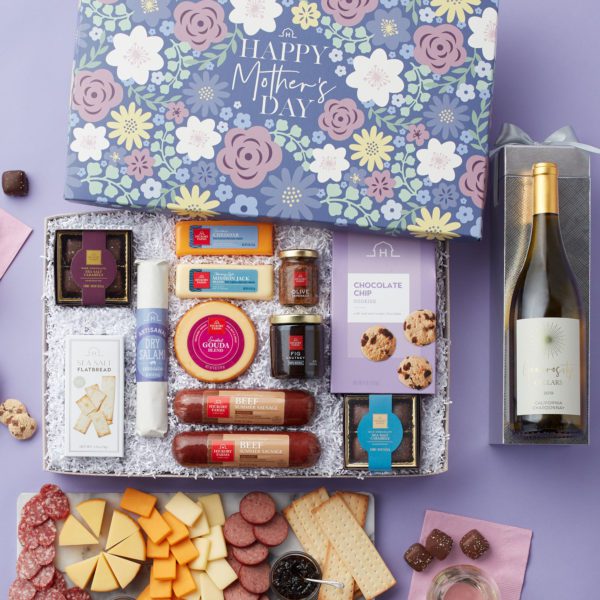Mother's Day Charcuterie & Sweets Gift Box with Wine | Hickory Farms