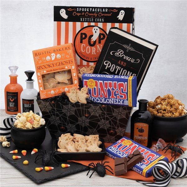 Haunted Halloween Cookies and Popcorn Gift