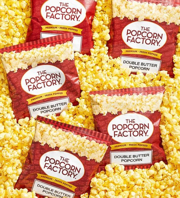 100 Count Double Butter 6X7 Red Foil Bags Popcorn