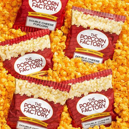 100 Count Double Cheese 6X7 Red Foil Bags Popcorn