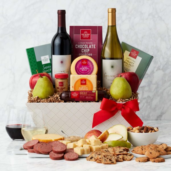 Gourmet Fruit & Wine Gift Basket | Nuts & Snacks | Hickory Farms