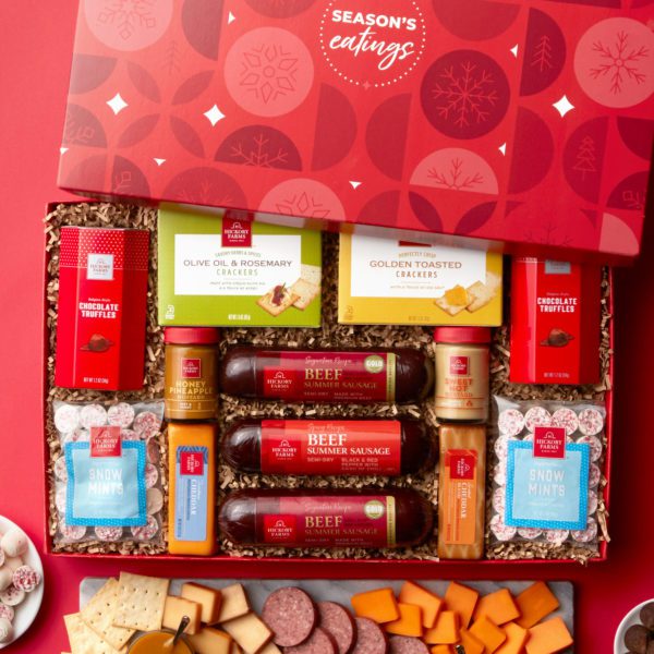 Holiday Gift Box with Meat & Cheese | Sweet & Savory Snacks | Hickory Farms