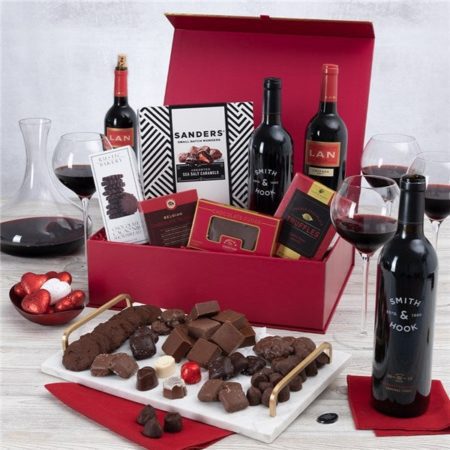 Red Wine and Chocolate Gift Box
