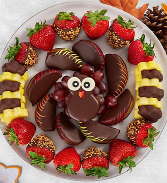 Gobble Gobble Chocolate-Dipped Thanksgiving Platter Gift Basket