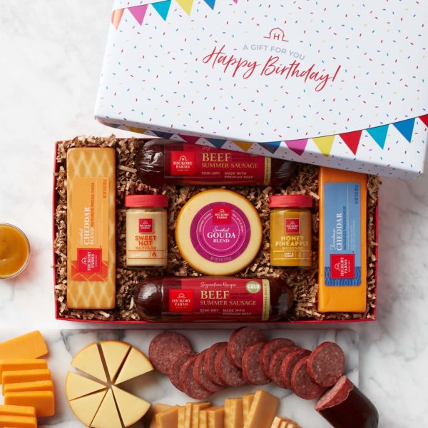Birthday Meat & Cheese Gift Box with Sausage | Hickory Farms