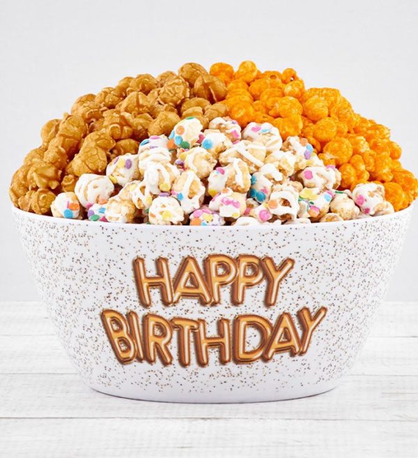 Birthday Wishes Reusable Popcorn Bowl With