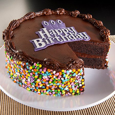 Chocolate Happy Birthday Cake 6'