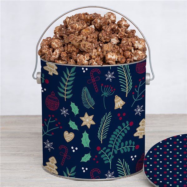 Classic Christmas Peanut Butter Cup Popcorn Gift