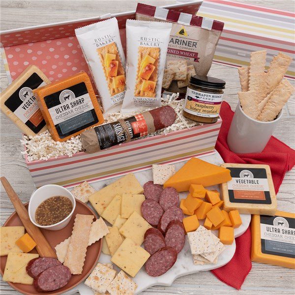 Happy Birthday Meat and Cheese Gift Box
