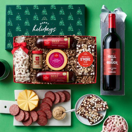 Happy Holiday Flavors & Wine Gift Set | Hickory Farms