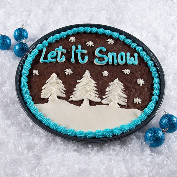 Let It Snow Brownie Cake