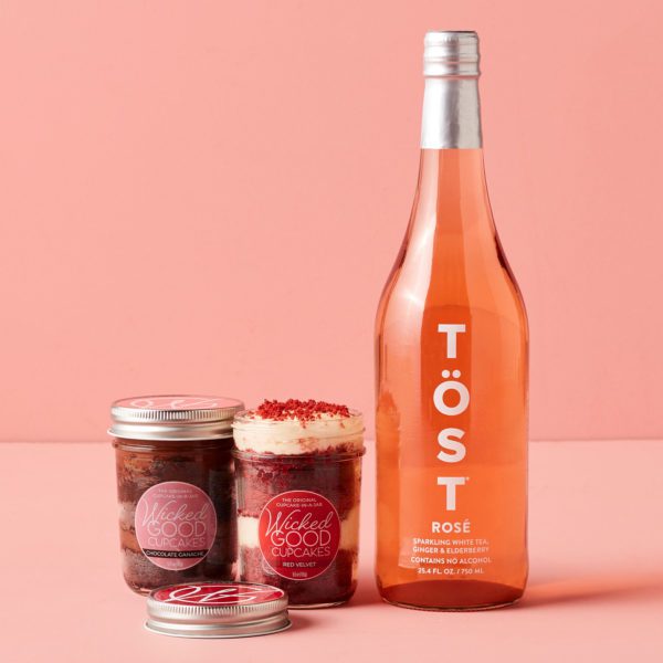 Non-Alcoholic Rosé & Cupcakes Gift Set | Tost Non-Alcoholic Rosé | Hickory Farms
