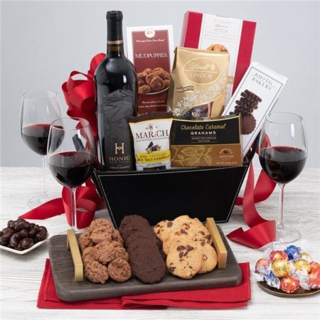 Red Wine & Dark Chocolate Gift Basket - Honig Napa Valley