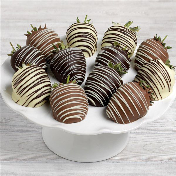Triple Chocolate Covered Strawberries Dozen