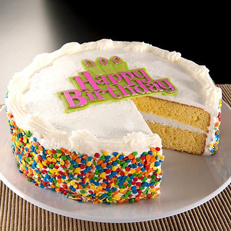 Vanilla Happy Birthday Cake - 6 Inch