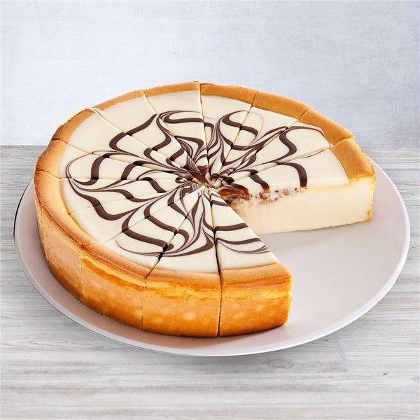 White Chocolate Swirl Cheesecake