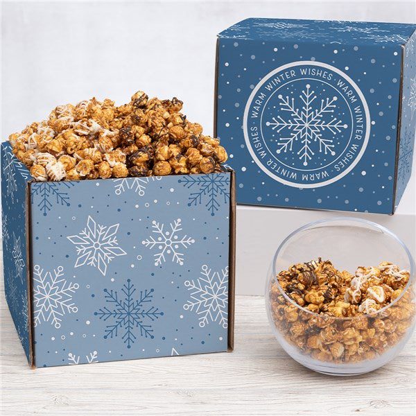 Winter Wishes Chocolate Drizzled Caramel Popcorn Duo Experience
