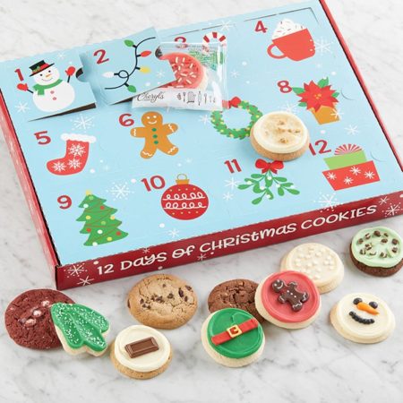 12 Days Of Christmas Whimsical Advent Calendar By Cheryl's - Cookies Delivered - Cookie Gift Baskets - Christmas Gifts