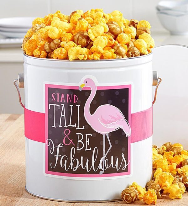 Be Fabulous 2-Gallon Popcorn Tin 3 1/2 3-Flavor