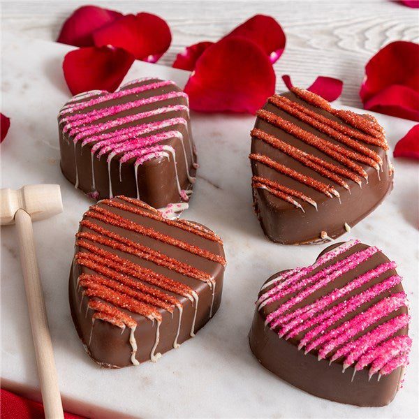 Belgian Chocolate Breakable Hearts