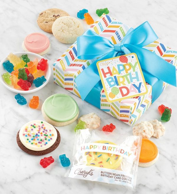 Birthday Treats Gift Box By Cheryl's - Cookies Delivered - Cookie Gift Baskets - Birthday Gifts