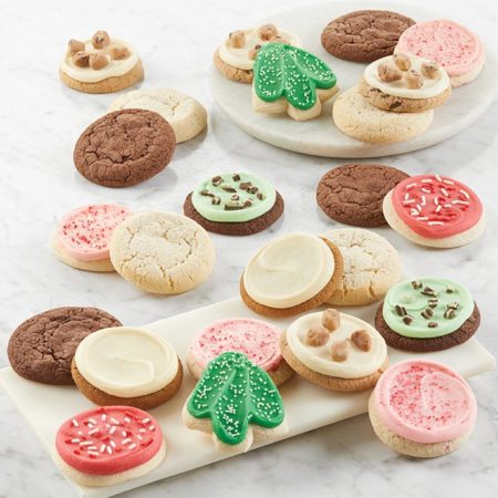 Bow Gift Box - Classic Holiday Cookie Assortment 100 By Cheryl's - Cookies Delivered - Cookie Gift Baskets - Christmas Gifts