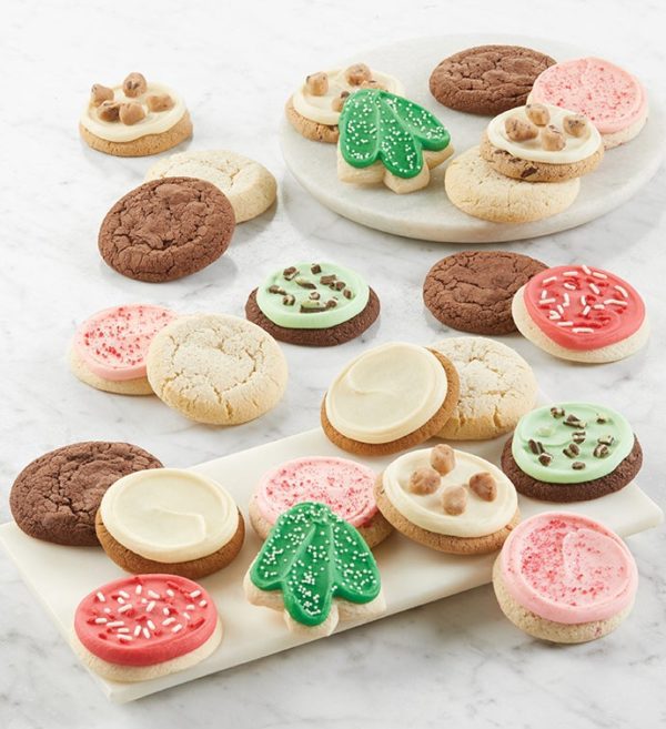 Bow Gift Box - Classic Holiday Cookie Assortment 12 By Cheryl's - Cookies Delivered - Cookie Gift Baskets - Christmas Gifts