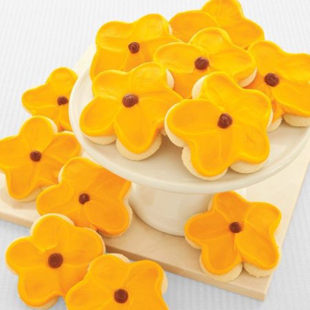 Buttercream Frosted Sunflower Cut-Out Cookies Cutouts -12 By Cheryl's - Cookies Delivered - Cookie Gift Baskets - Summer Gifts