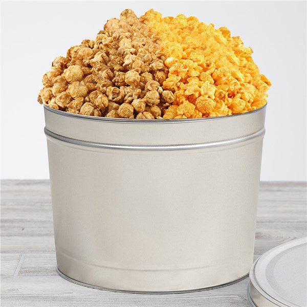 Caramel & Cheddar Popcorn Tin - 3.5 Gallon