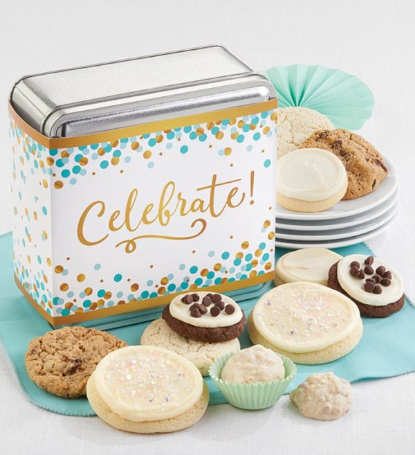 Cheryl's Celebration Mini Gift Tin Cheryl's By Cheryl's - Cookies Delivered - Cookie Gift Baskets - Everyday Gifting