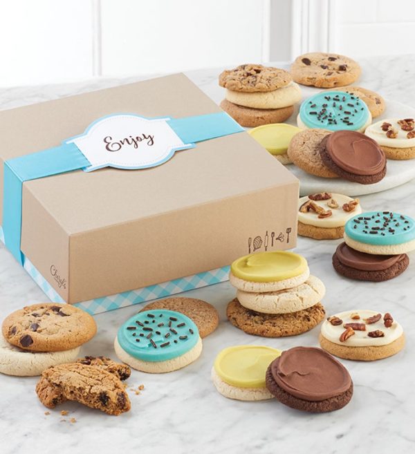Cheryls Cookie Gift Boxes - 24 Cookies Box 24Pc Congrats By Cheryl's - Cookies Delivered - Cookie Gift Baskets - Congratulations Gifts
