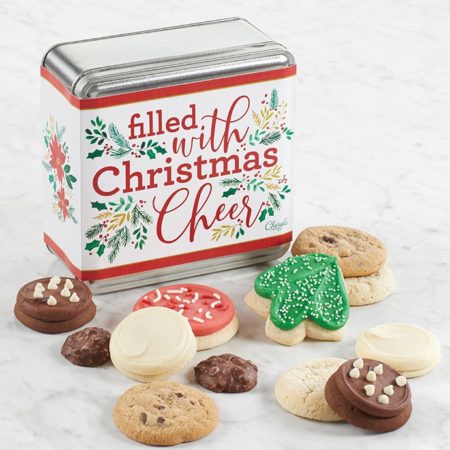 Christmas Cheer Mini Treats Tin By Cheryl's - Cookies Delivered - Cookie Gift Baskets - Christmas Gifts