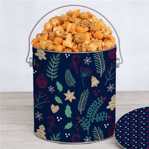 Classic Christmas Mixed Cheesy Cheddar and Caramel Popcorn Gift