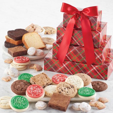 Classic Plaid Bakery Gift Tower By Cheryl's - Cookies Delivered - Cookie Gift Baskets - Everyday Gifting