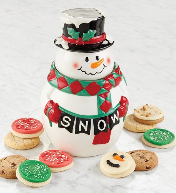 Collector's Edition Snowman Cookie Jar By Cheryl's - Cookies Delivered - Cookie Gift Baskets - Christmas Gifts