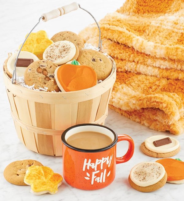 Cozy Blanket, Mug, And Gift Basket Set By Cheryl's - Cookies Delivered - Cookie Gift Baskets - Everyday Gifting