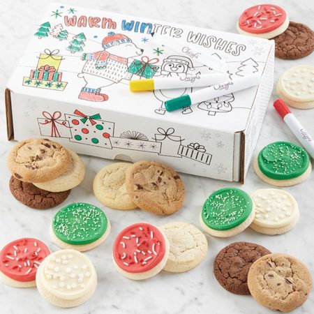 Diy Color Your Own Holiday Cookie Box By Cheryl's - Cookies Delivered - Cookie Gift Baskets - Christmas Gifts