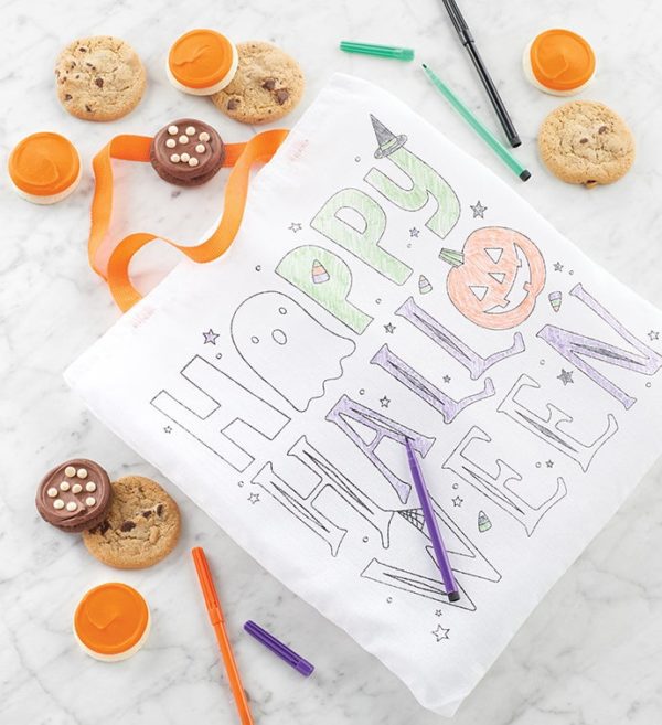 Diy Color Your Own Trick Or Treat Bag And Cookies By Cheryl's - Cookies Delivered - Cookie Gift Baskets - Halloween Gifts