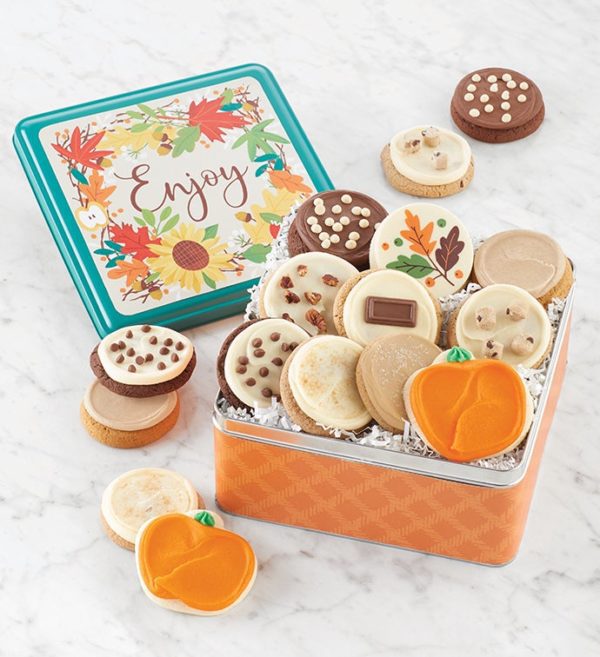 Enjoy Gift Tin Frosted Cookie Assortment By Cheryl's - Cookies Delivered - Cookie Gift Baskets - Everyday Gifting