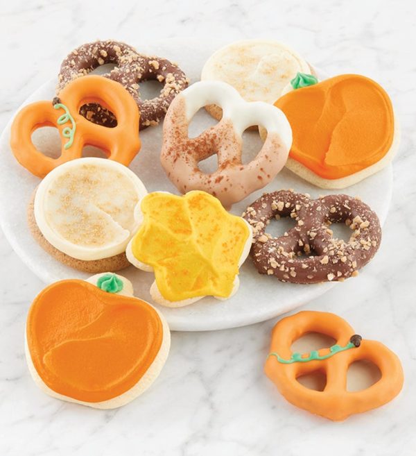 Fall Cookie And Pretzel Gift - 20 By Cheryl's - Cookies Delivered - Cookie Gift Baskets - Fall Gifts