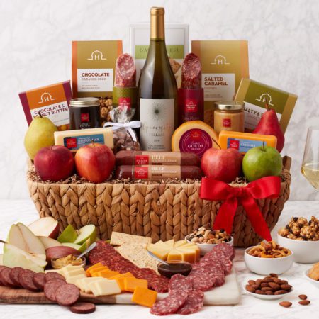 Grand Fruit & Wine Gift Basket | Hickory Farms