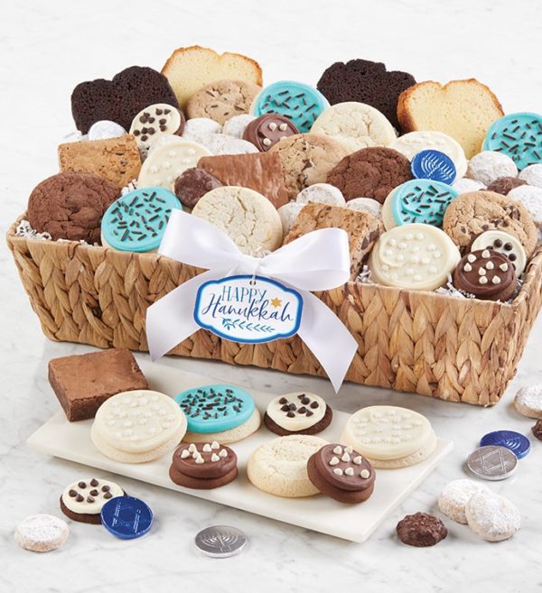 Grand Happy Hanukkah Bakery Gift Basket By Cheryl's - Cookies Delivered - Cookie Gift Baskets - Everyday Gifting